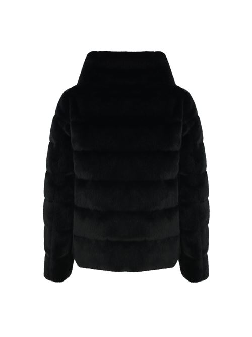 Cappa in faux fur nero Herno | PI001935D 126309300